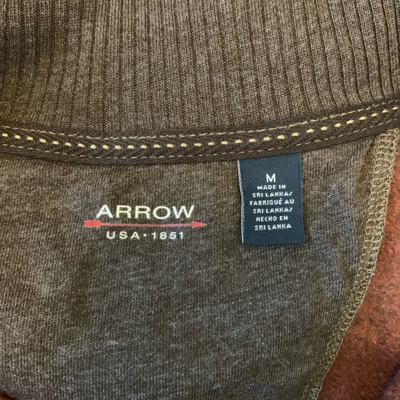 ARROW- Men’s Orange 1/4 Zip Pollover sweater- Size M , Brand New - Picture 3 of 7